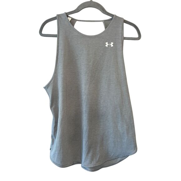 Women’s XL Under Armor sleeveless gray training top - Picture 1 of 3